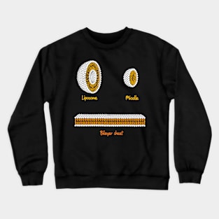 Phospholipids arrangement. Liposome Micelle soap phospholipid bilayer sheet Crewneck Sweatshirt